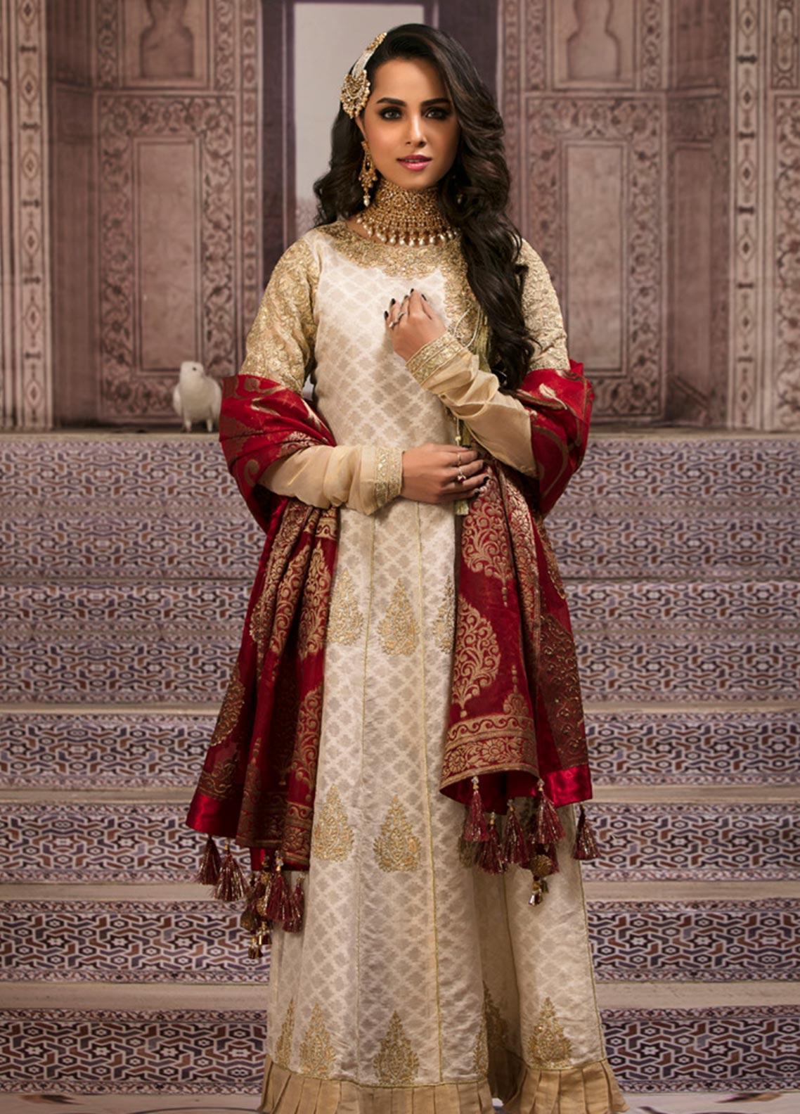 Zardaan - Guzillek Embroidered Jacquard Unstitched 3 Piece Suit GZK19ZD 01 Dynasty - Luxury Collection