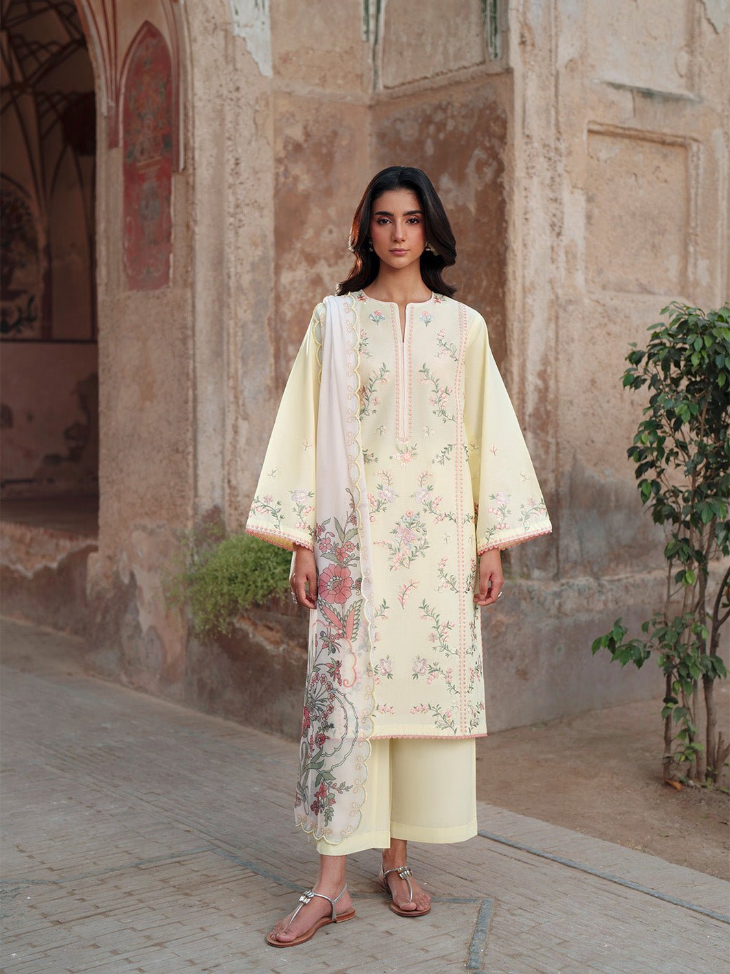Deyar - Rumi Luxury Unstitched Embroidered Lawn 3 Piece Suit - Heer – Summer Collection