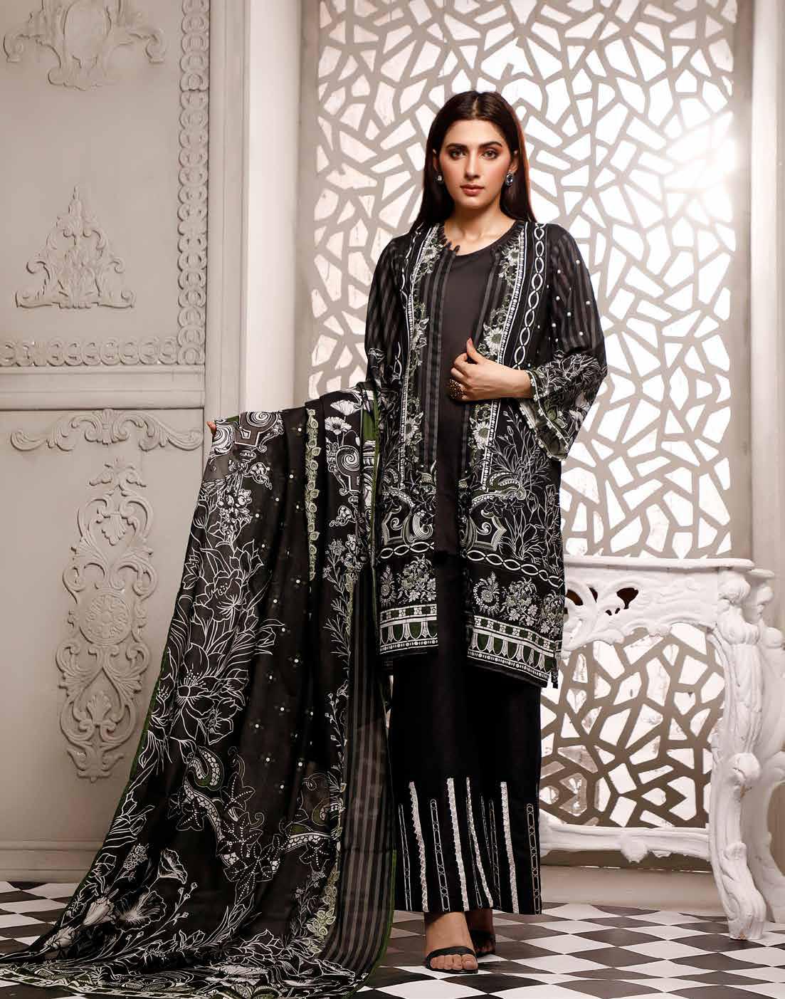 ZAVIYA BLACK &amp; WHITE PRINTS - 04
