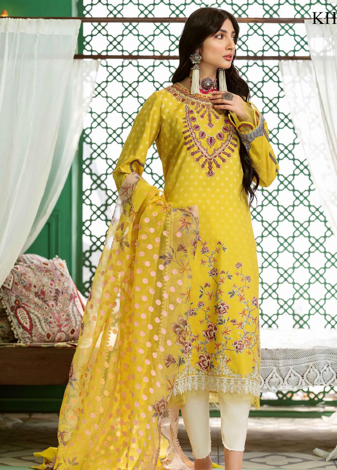 Shiza Hassan- Kinaar Khwaab Embroidered Lawn Suits Unstitched 3 Piece SH22KK KH-01 Meena - Spring / Summer Collection