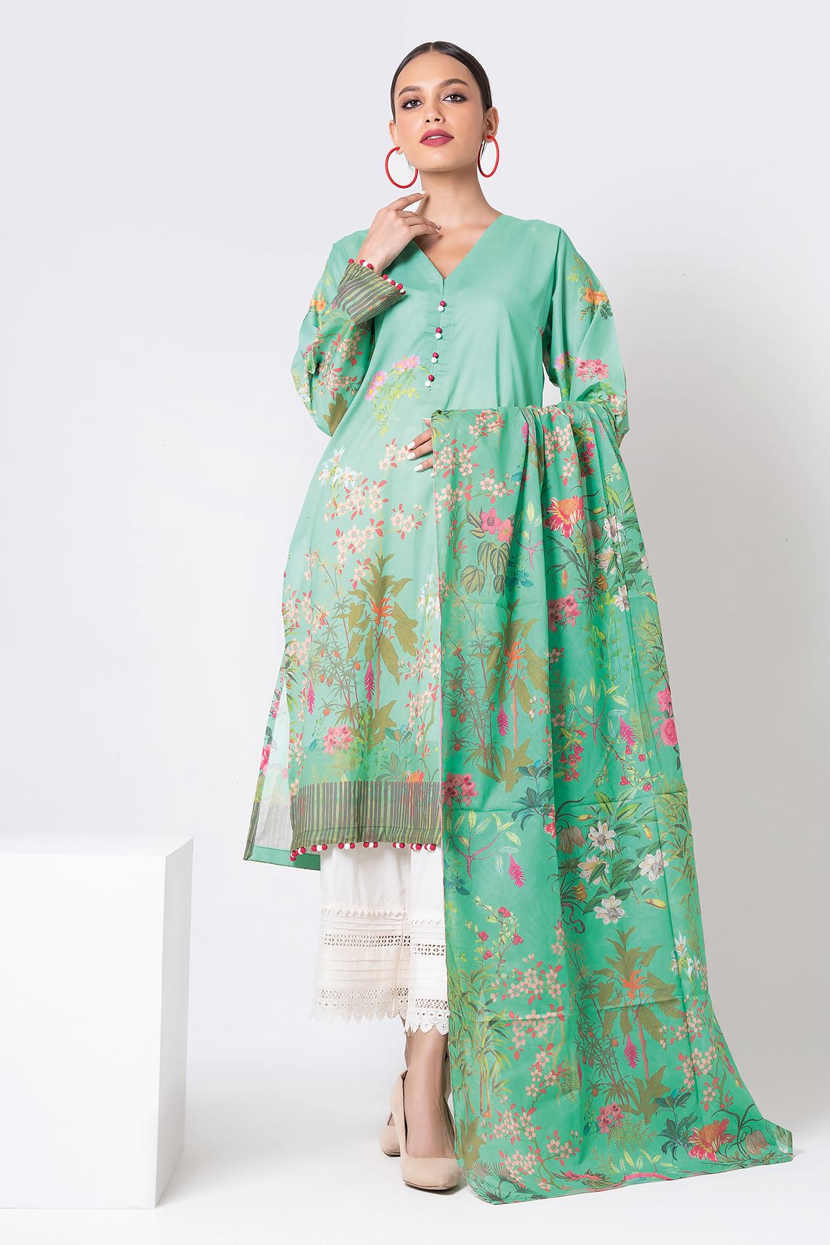 Khaadi Luxury Spring Summer Collection – LLA22320A-Green-2PC