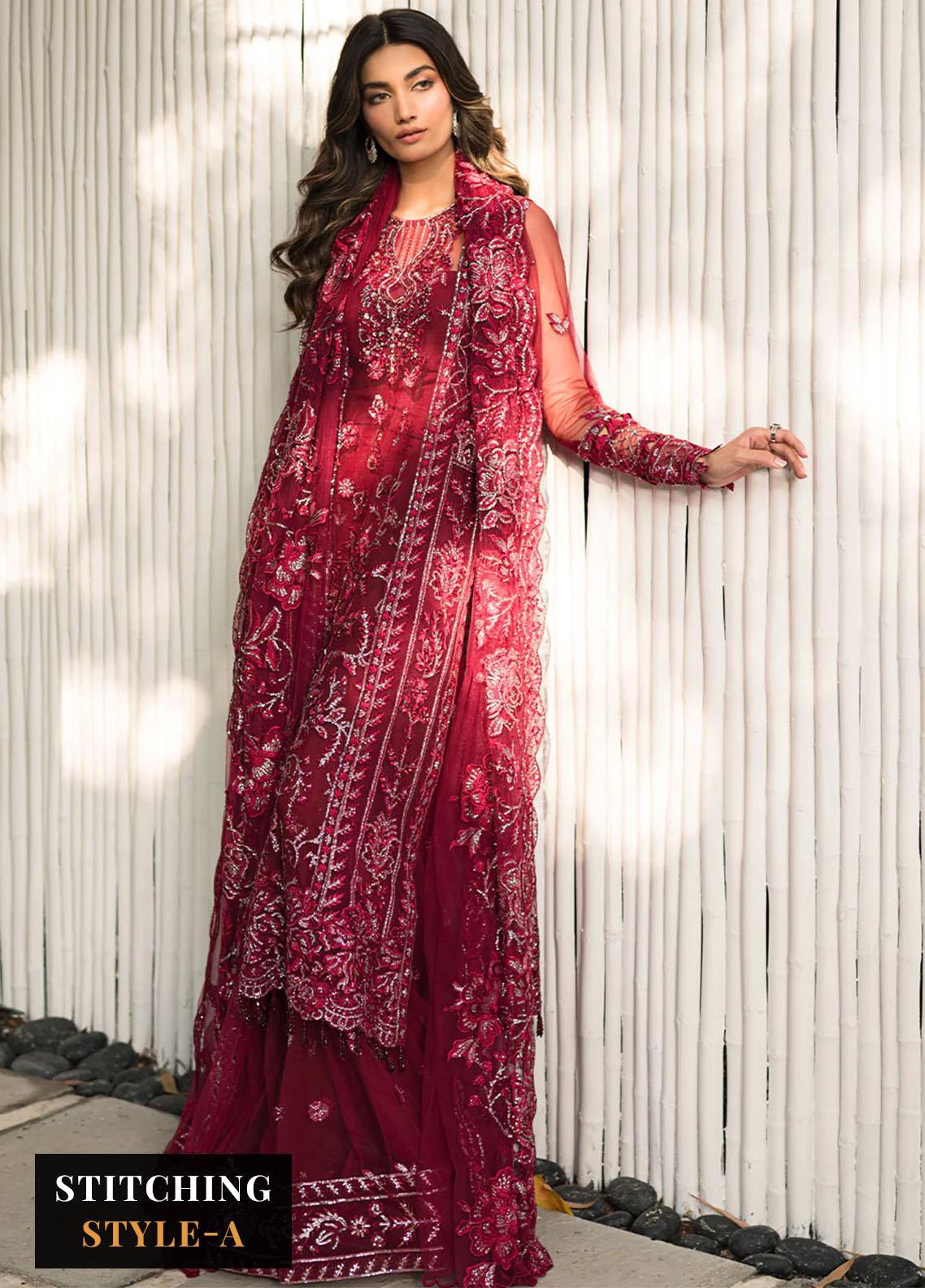 Lumiere By Saira Rizwan Embroidered Net Suits Unstitched 4 Piece SR23LF SR-06 Remy - Festive Collection