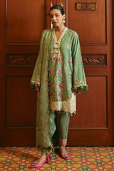 Sana Safinaz Embroidered Slub Suits Unstitched 3 Piece SS23MZ-V3 24B - Winter Collection