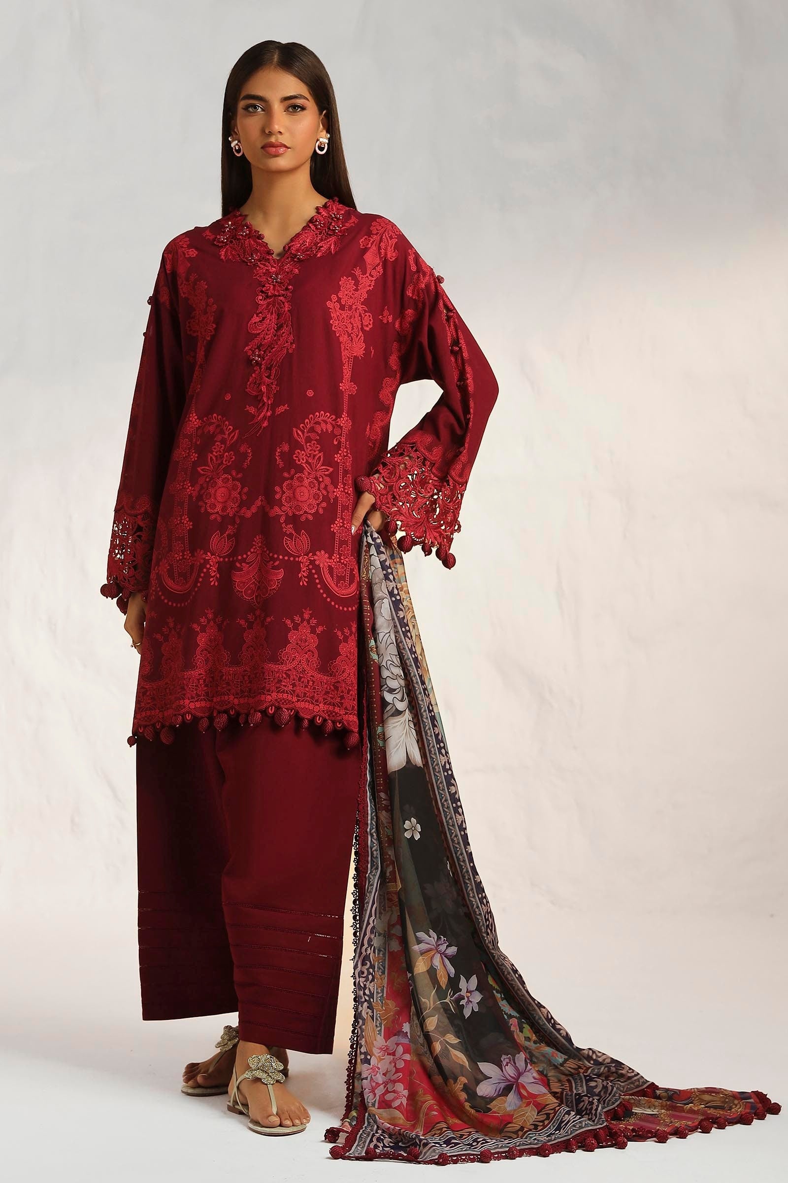 Sana Safinaz Luxury Muzlin Lawn Embroidered - M242-008B-CK