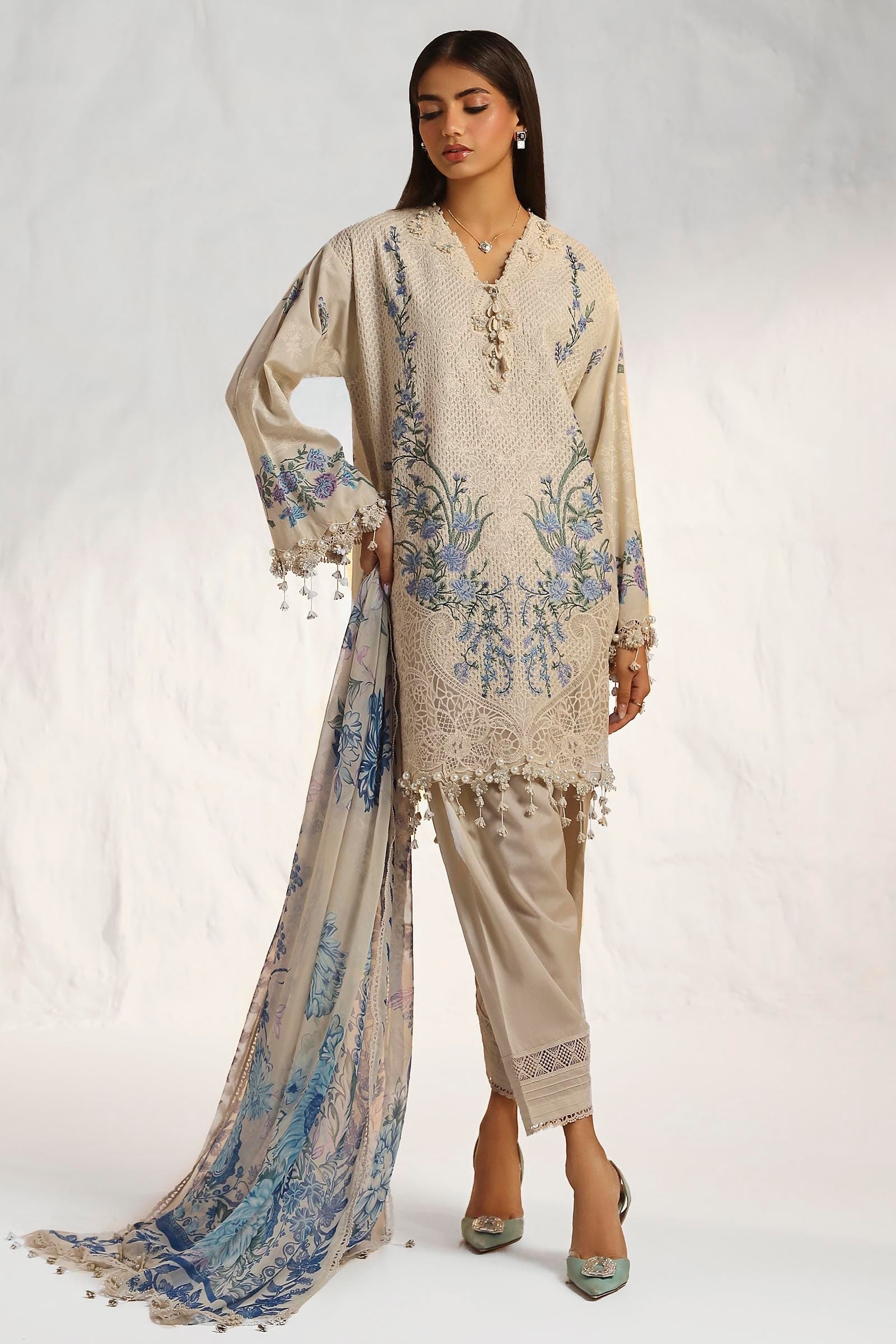 Sana Safinaz Luxury Muzlin Lawn Embroidered - M242-012B-CJ