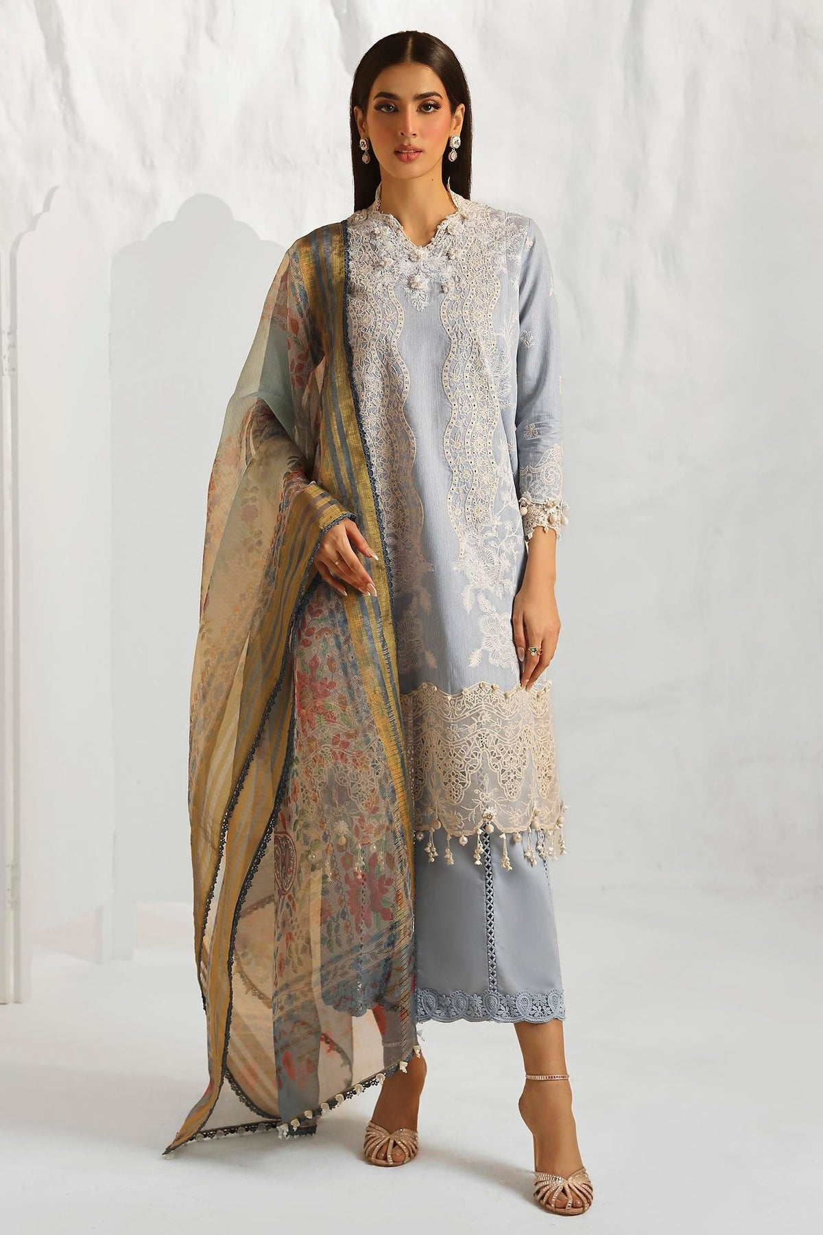 Sana Safinaz Luxury Muzlin Lawn Embroidered - M242-013B-DH-