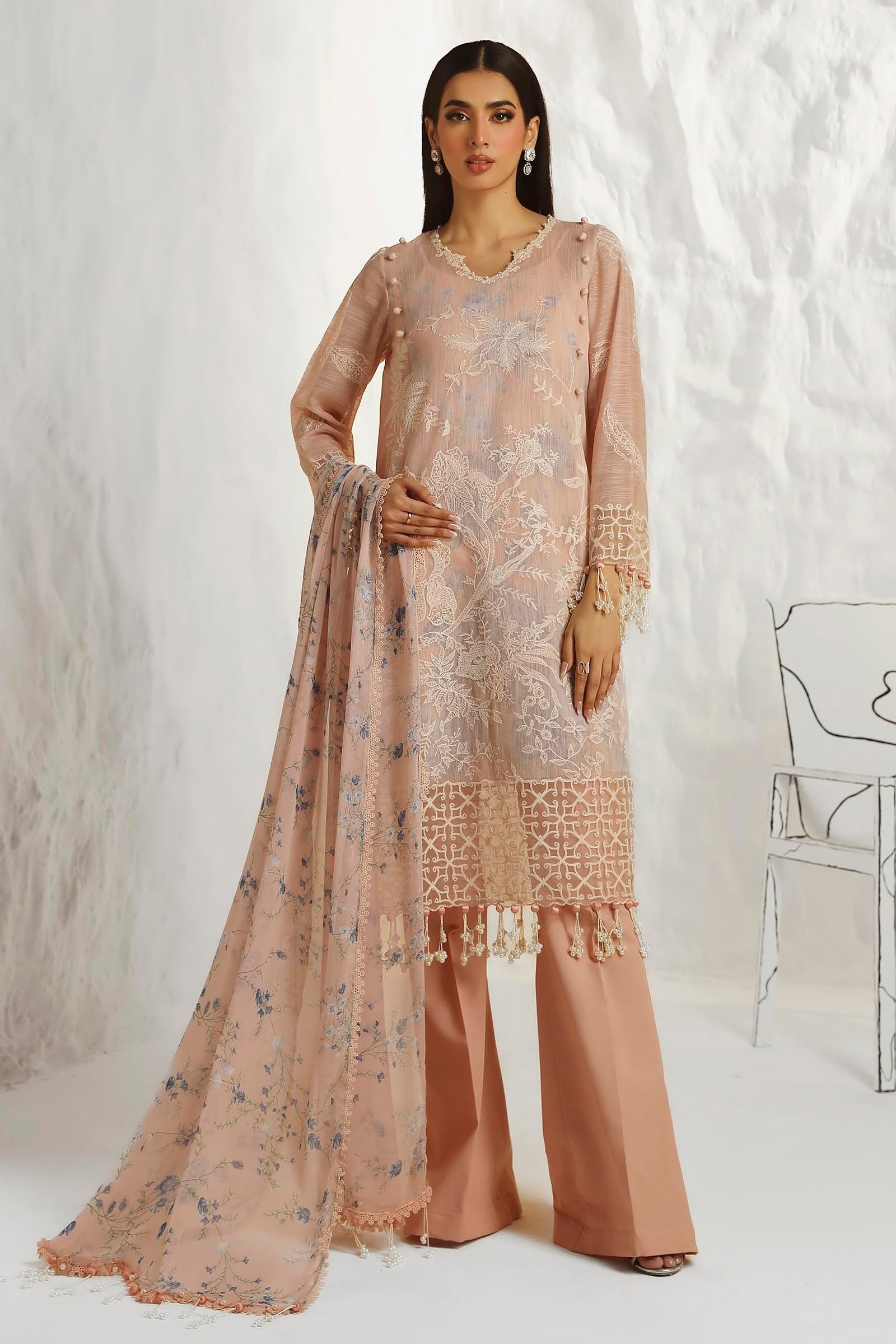 Sana Safinaz Luxury Muzlin Lawn Embroidered - M242-016B-CJ