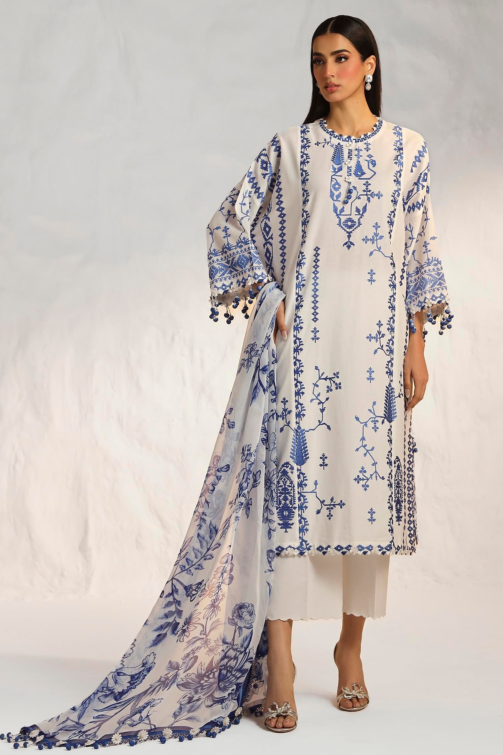 Sana Safinaz Luxury Muzlin Lawn Embroidered - M242-017A-CJ
