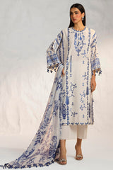 Sana Safinaz Luxury Muzlin Lawn Embroidered - M242-017A-CJ