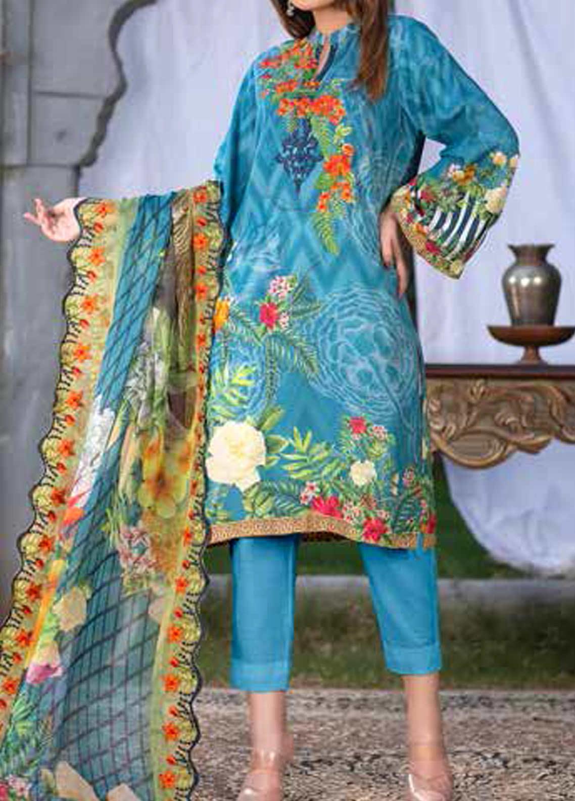 Maria by Zebaish Embroidered Karandi Unstitched 3 Piece Suit - 02