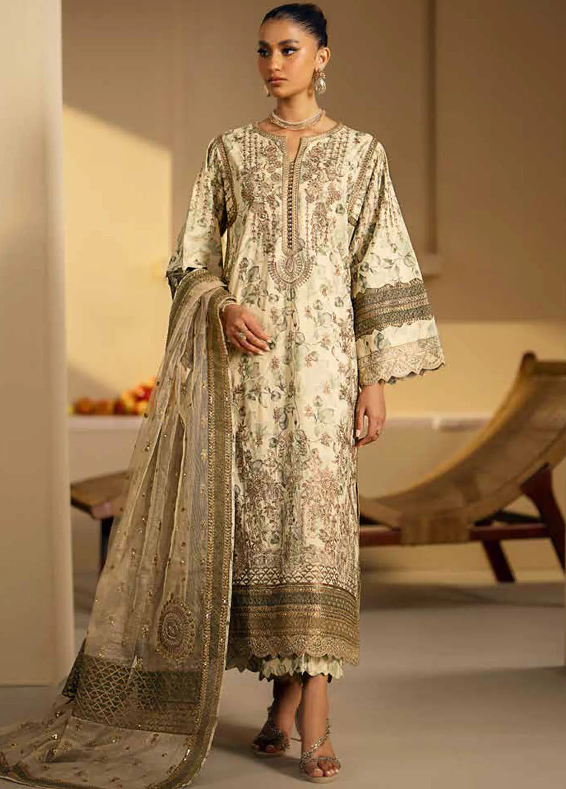 Maryum N Maria Embroidered Lawn Suit Unstitched 3 Piece MNM24EA Nadya - Luxury Collection MS24636-REG-WAS