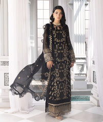 Merakish Luxury Chiffon Embroidered'23 - ST23-MK6 Jade Black