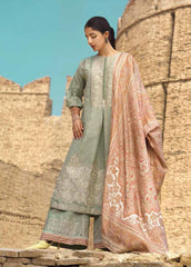 Mizaj By Tena Durrani Embroidered Lawn Suits Unstitched 3 Piece TD21M-2 14 Tapioca
