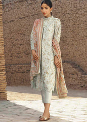 Mizaj By Tena Durrani Embroidered Lawn Suits Unstitched 3 Piece TD21M-2 18 Gardenia