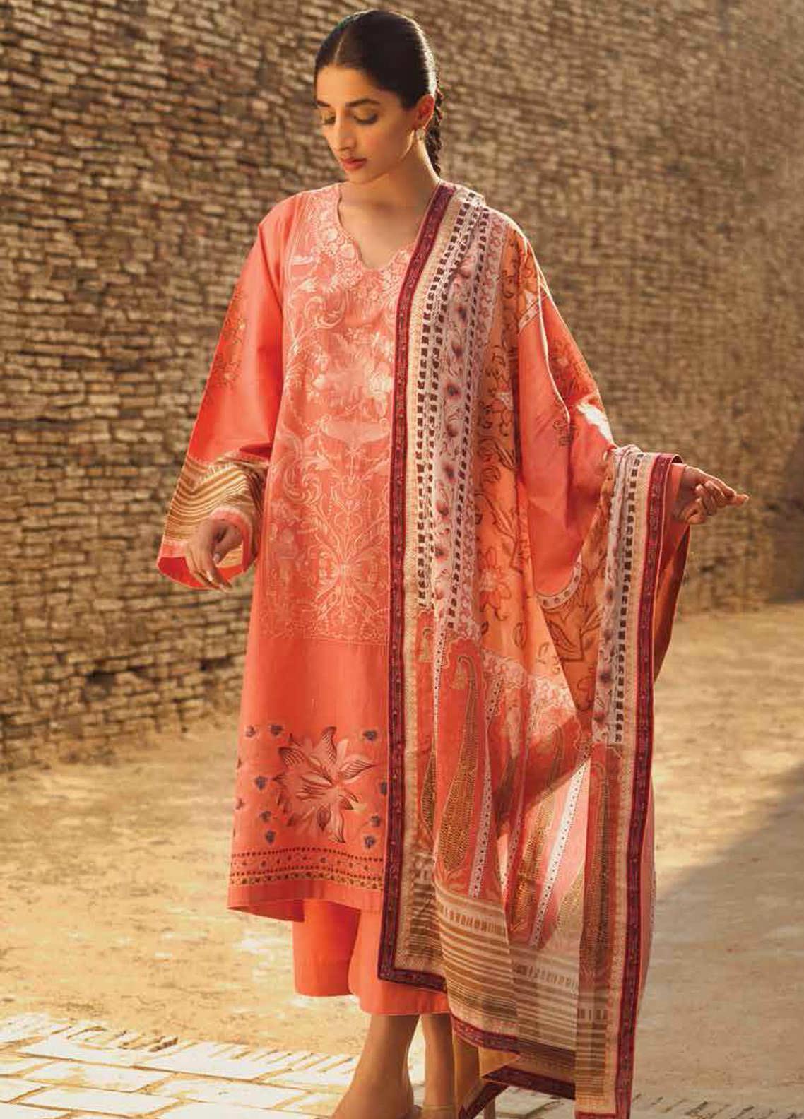 Mizaj By Tena Durrani Embroidered Dobby Suits Unstitched 3 Piece TD21M 10 Quartz