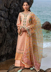 Mohsin Naveed Ranjha Embroidered Lawn Suits Unstitched 3 Piece MNR24DS MFL-018 Rani - Summer Collection-