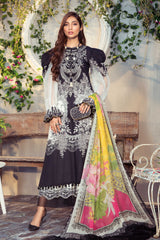 Maria.B M-Prints Embroidered – 2B (Black)