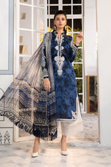 Maria.B M-Prints Embroidered Blue - 6B