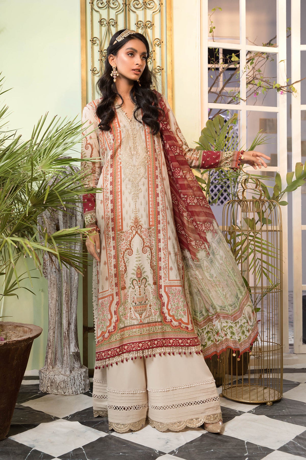 Maria.B M-Prints Embroidered - 12A