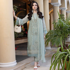 Merakish Luxury Chiffon Embroidered'23 - MERAKI-V4-D5 - Pistachio