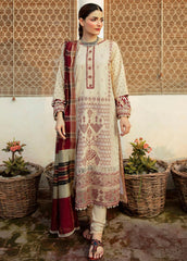 Qalamkar Embroidered Schiffli Suits Unstitched 3 Piece QLM21LN NW-06 - Winter Collection