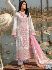 Rang Rasiya Embroidered Lawn Suits Unstitched 3 Piece RR24PE D-12 Hoorain - Summer Eid Collection-