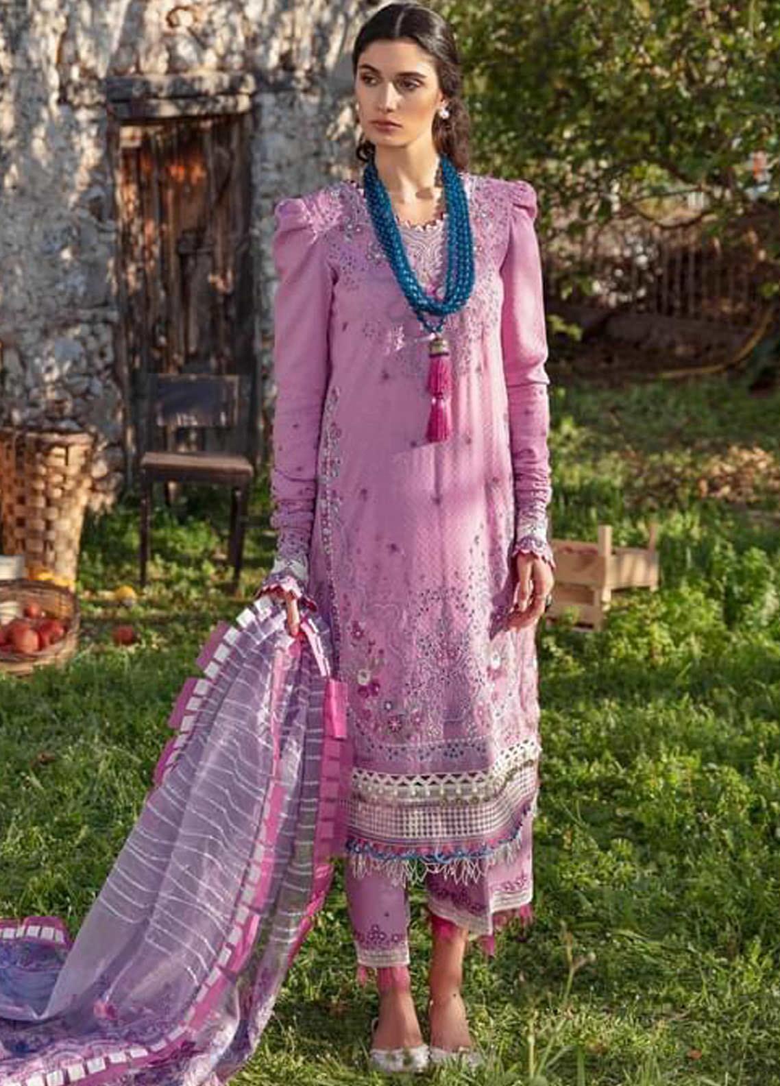Republic WomensWear Embroidered Lawn Suits Unstitched 3 Piece RW21S Rinaz B - Luxury Collection