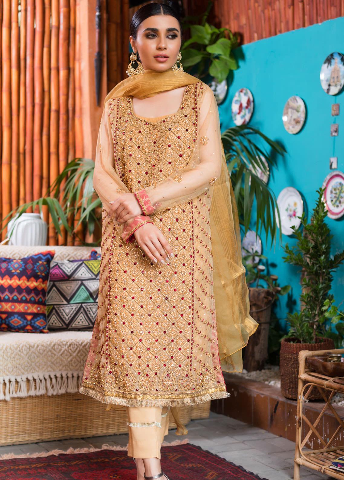 Rizwan Ahmed by Zohan Textiles Embroidered Organza Unstitched 3 Piece Suit ZT20RA D-03 - Festive Collection