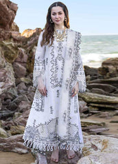 Qalamkar - Sahil Kinare Embroidered Lawn Suits Unstitched 3 Piece QLM24SK FP-02 Fiza - Summer Collection
