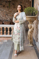 Afrozeh Embroidered Lawn Suit Unstitched 3 Piece AF25DH D-05 Rosheen A - Summer Collection