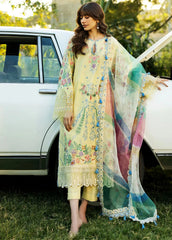 Sadaf Fawad Khan Embroidered Lawn Suits Unstitched 3 Piece SDF25S D-3B Mid Summer Evening - Summer Collection
