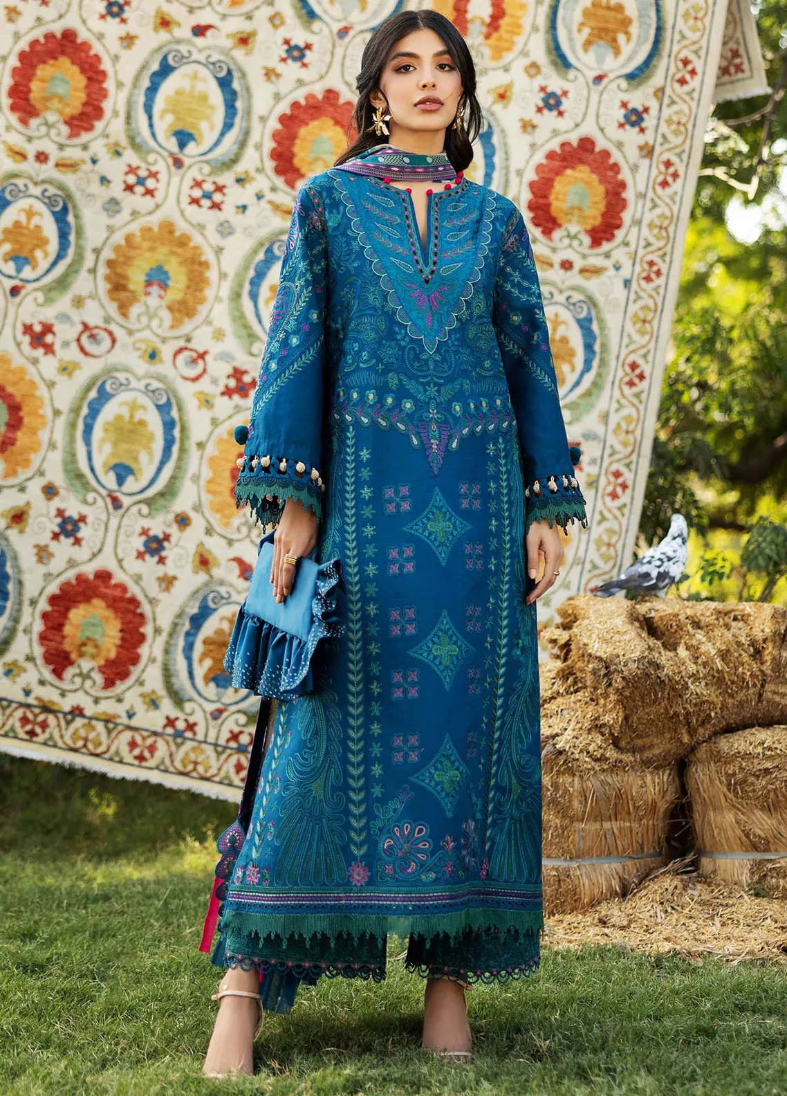 Sadaf Fawad Khan Embroidered Lawn Suits Unstitched 3 Piece SDF25S D-6A Liana - Summer Collection