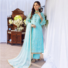 Sonia Umer - Ainaa – Embroidered Silk Net Unstitched 3Pc Suit