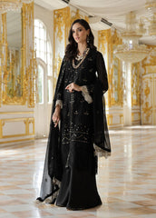 Merakish Luxury Chiffon Embroidered'23 - ST23-V9-MK Royal Black