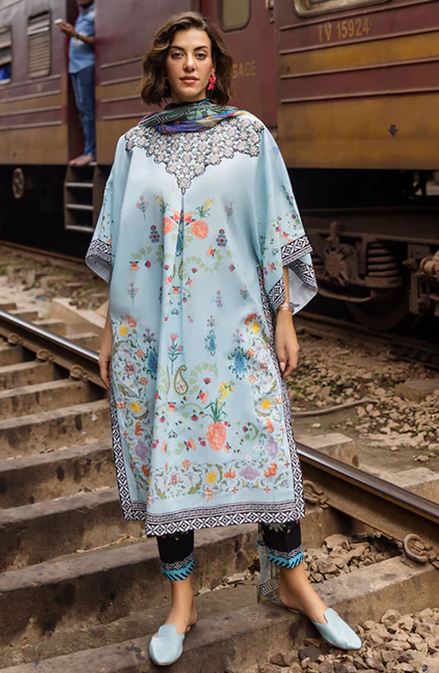Mushq Embroidered Lawn Suits Unstitched 3 Piece MQ25LD D-1A Nerina - Summer Collection