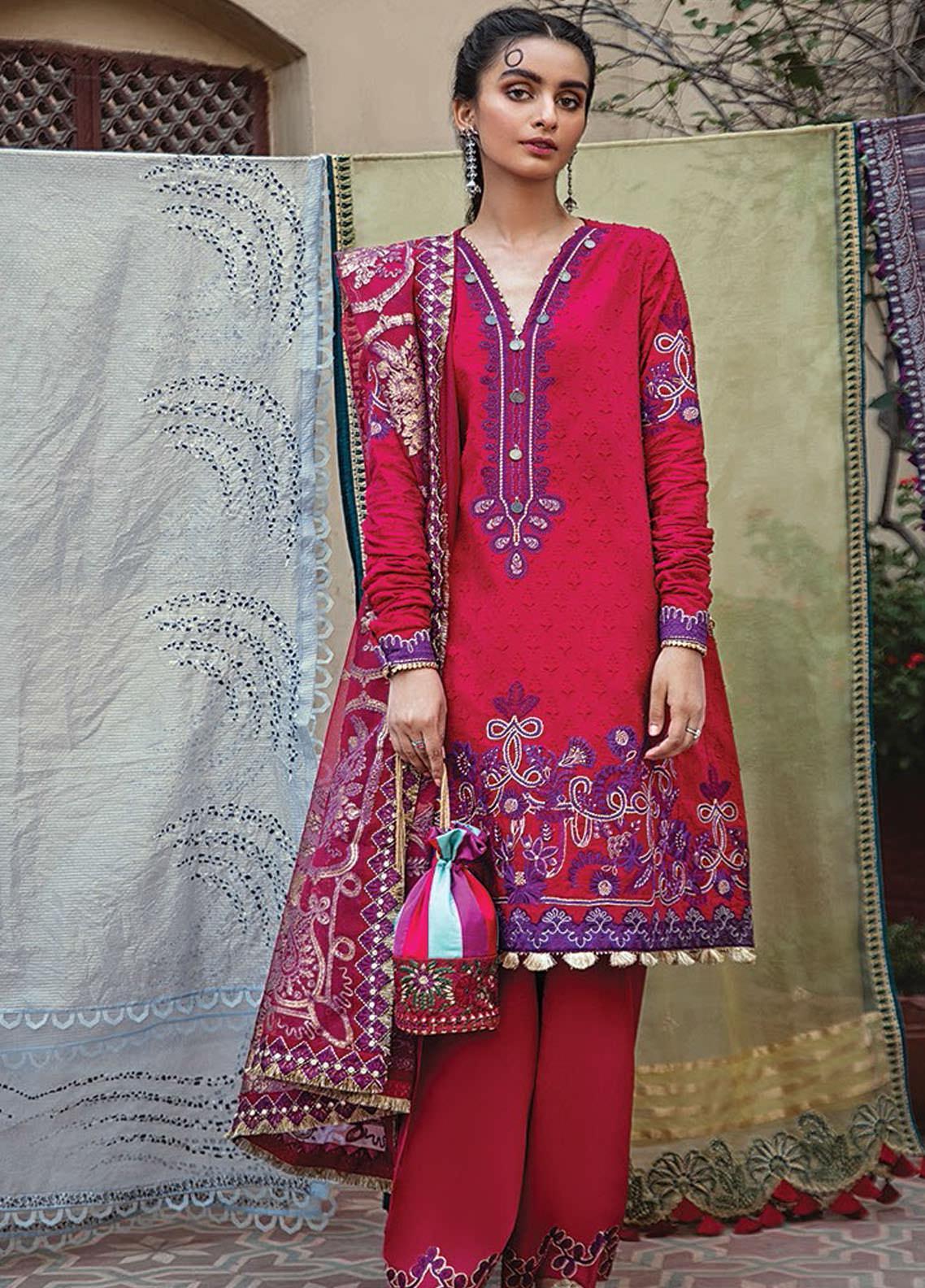 Republic Womenswear Embroidered Jacquard Unstitched 3 Piece Suit RW20V 03-A ZAREEN - Eid Collection