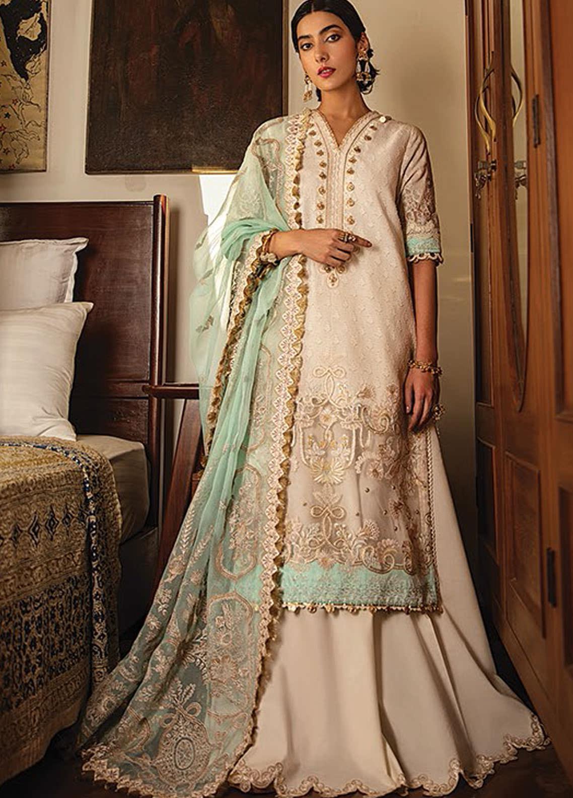 Republic Womenswear Embroidered Jacquard Unstitched 3 Piece Suit RW20V 03-B ZAREEN - Eid Collection