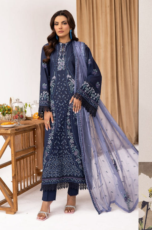 Khoobsurat - Vantage Embroidered Swiss Lawn Suits Unstitched 3 Piece KSV25 V-08 – Luxury Collection
