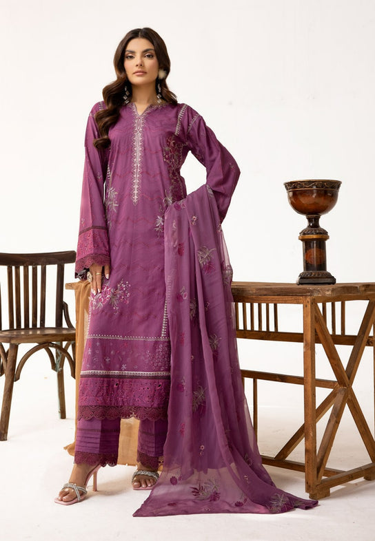 Khoobsurat - Vantage Embroidered Swiss Lawn Suits Unstitched 3 Piece KSV25 V-10– Luxury Collection