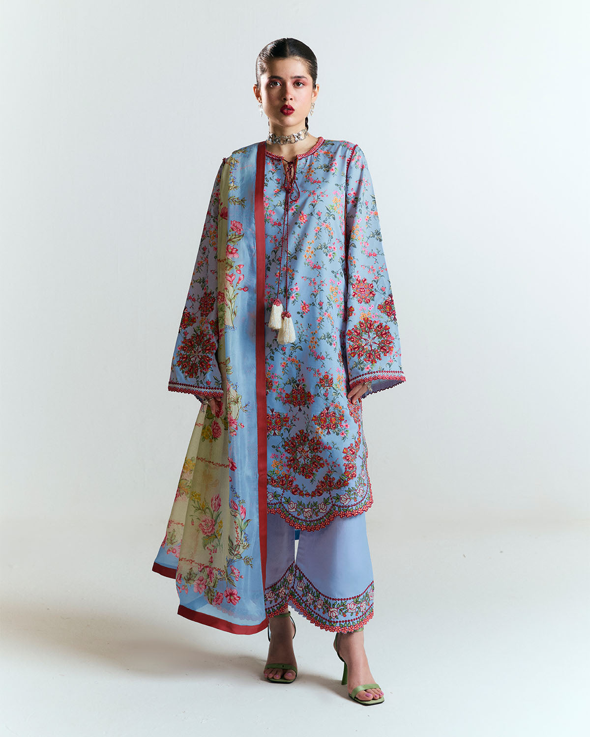 Jugnu by Hussain Rehar Embroidered Lawn Suits Unstitched 3 Piece HRR25JSS Nyami - Summer Collection