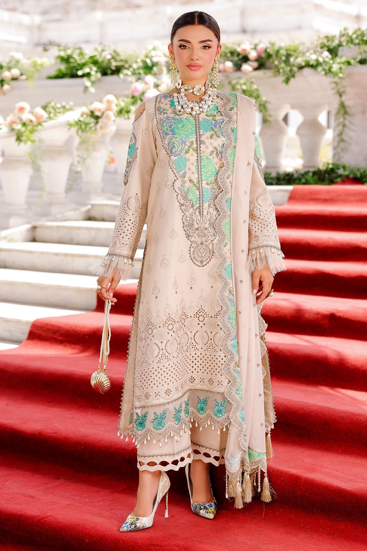 Tabeer By Charizma Embroidered Lawn Suits Unstitched 3 Piece CRZ25TS CT5-11 - Festive Collection