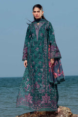 Summer Together by Afrozeh Embroidered Lawn Suits Unstitched 3 Piece AF25ST D-04 Emerald - Summer Collection