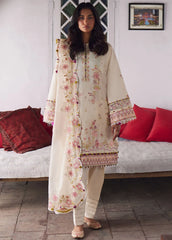 Zaha Embroidered Lawn Suit Unstitched 3 Piece ZL24F D-05 Ela - Festive Collection