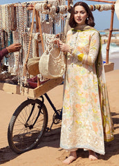 Zaha By Khadijah Shah Embroidered Lawn Suits Unstitched 3 Piece ZKS23L ZL23-06B - Spring / Summer Collection-